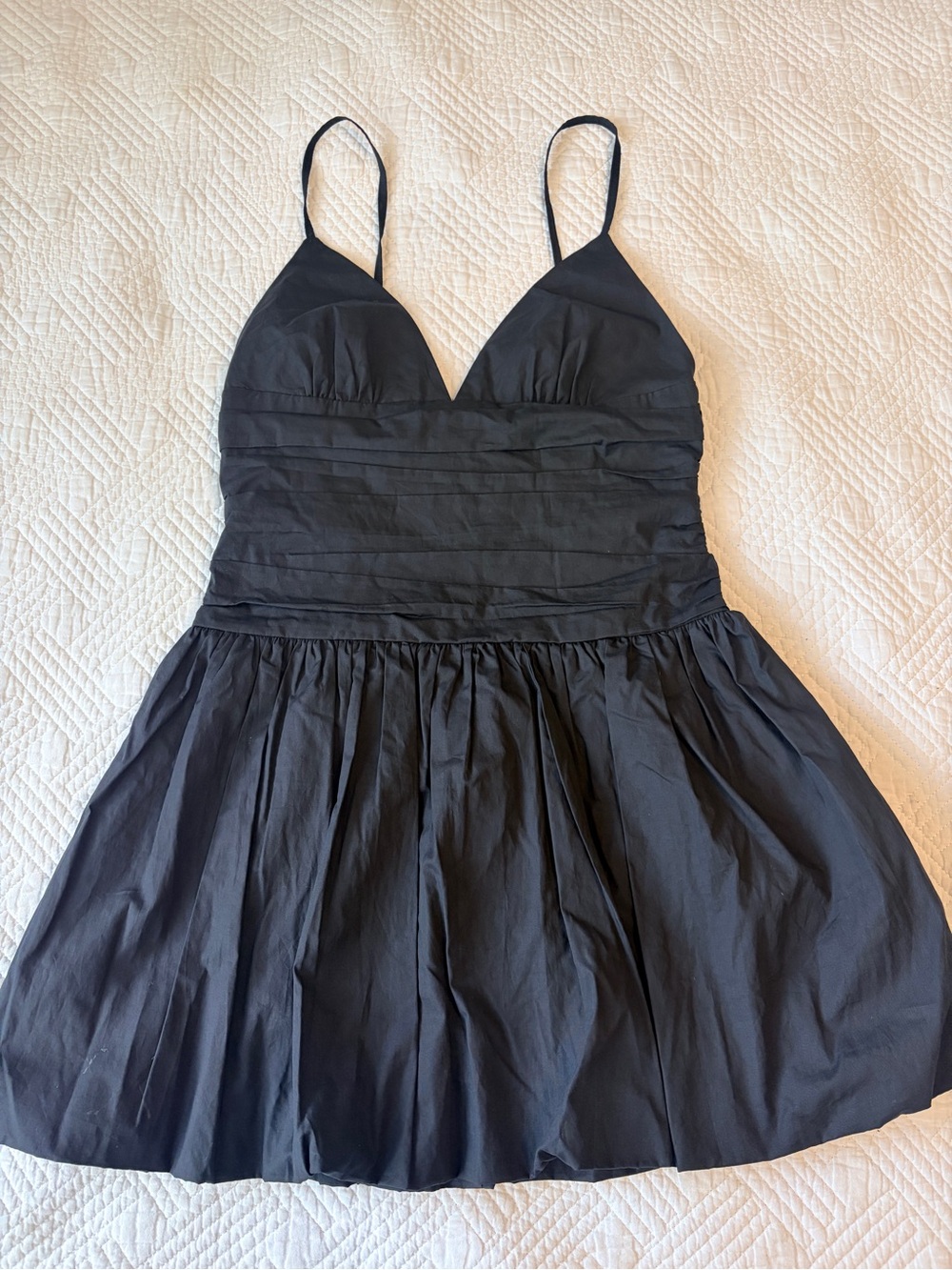 Forever 21 Black Spaghetti Strap Bubble Minui Dress